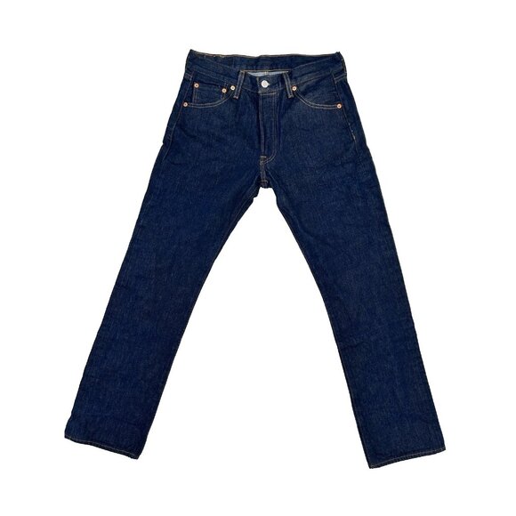 NEW Levi’s 501 Originals Shrink To Fit Dark Wash Denim Jeans Button-Fly 30x30 - Picture 1 of 7